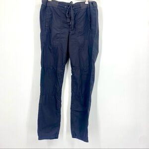 Lou & Grey cotton straight leg utility pants charcoal S